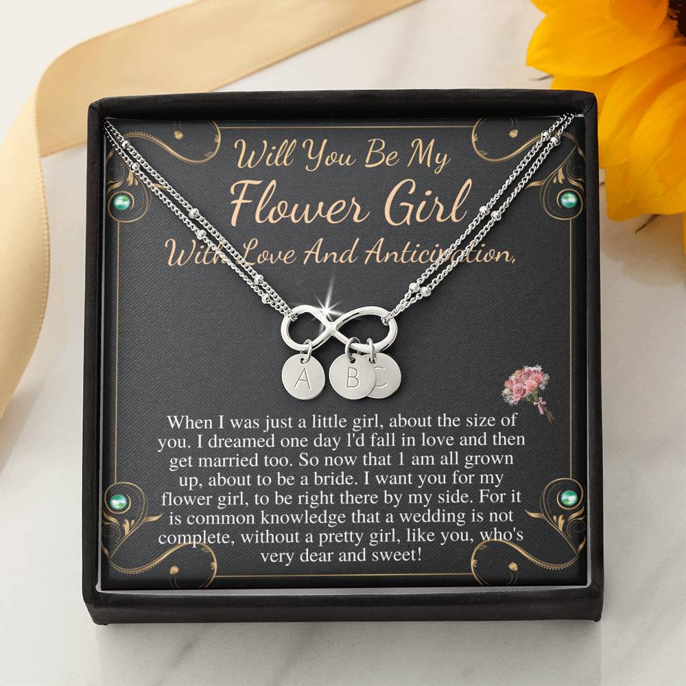 flower girl bracelet, toddler flower girl, personalized flower girl gift, little girl bracelet, will you be my flower girl proposal #0777