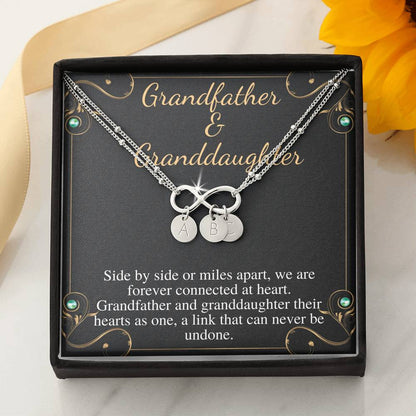 Grandfather & Granddaughter Bracelet, Granddaughter Gift Jewelry, From Grandfather Gift, Birthday Gift, Mothers Day, Christmas Gift #0513