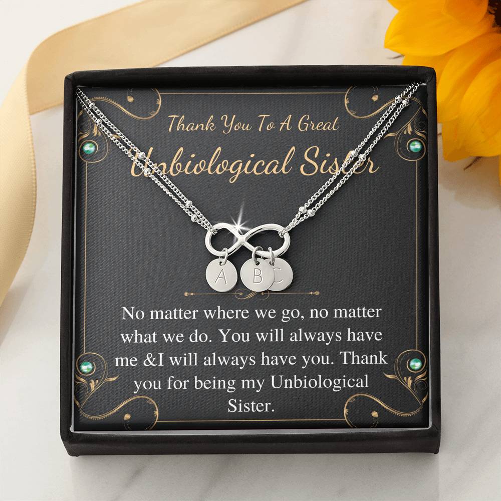 Unbiological Sister Best Friend Gift Jewelry,Best Friend Wedding Gift,Necklace For Best Friend, Best Friends Forever Gift ,Vertical Bar