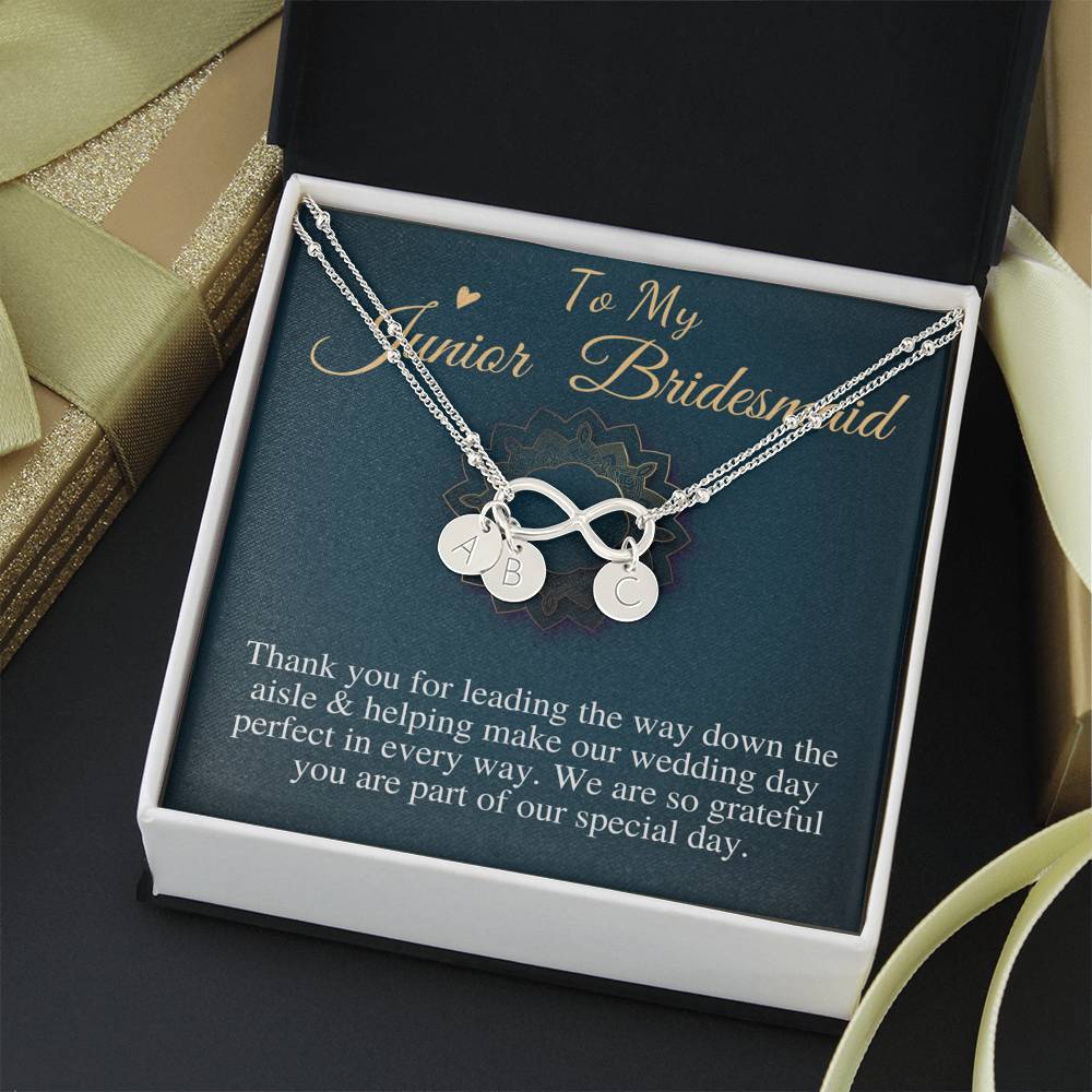 Junior Bridesmaid Gift Bracelet Personalized Flower Girl Gift for Junior Bridesmaid Gift for jr Bridesmaid Jewelry,Name Charm Bracelet #0788