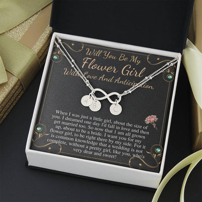 flower girl bracelet, toddler flower girl, personalized flower girl gift, little girl bracelet, will you be my flower girl proposal #0777