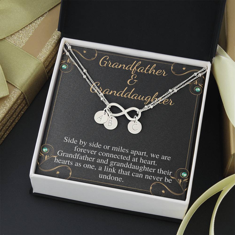 Grandfather & Granddaughter Bracelet, Granddaughter Gift Jewelry, From Grandfather Gift, Birthday Gift, Mothers Day, Christmas Gift #0513