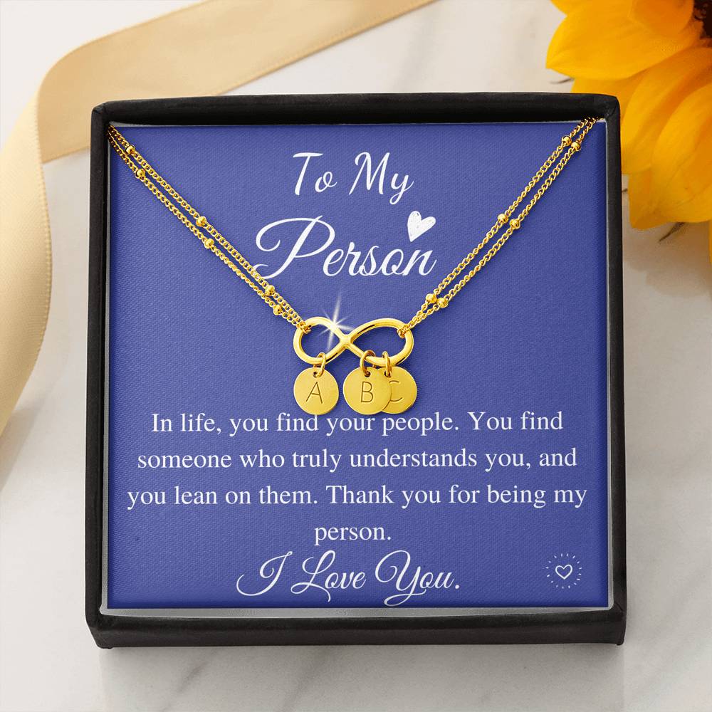 Girlfriend Gift,  Initial Charm Bracelet, You're My Person Bracelet, Greys Anatomy Quote, Girlfriend Birthday Gift, Christmas Gift #0608
