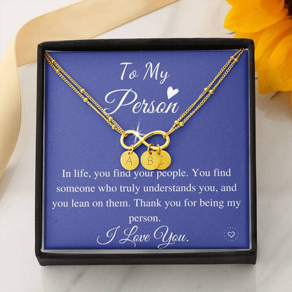 Girlfriend Gift,  Initial Charm Bracelet, You're My Person Bracelet, Greys Anatomy Quote, Girlfriend Birthday Gift, Christmas Gift #0608