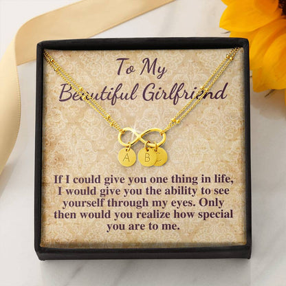 Interlocking Hearts Necklace, To My Girlfriend, Necklace For Girlfriend, Girlfriend Jewelry, Girlfriend Gift, Anniversary Gift For
