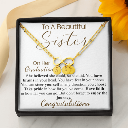 to a beautifule sisiter on graduation day