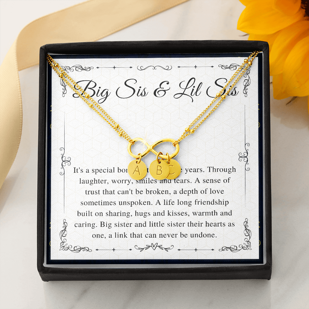 Big Sister & Little Sister Bracelet , Big Sis Lil Sis Gift, Matching Sister Bracelet , Persnalized encraved Bracelet, gift for sister