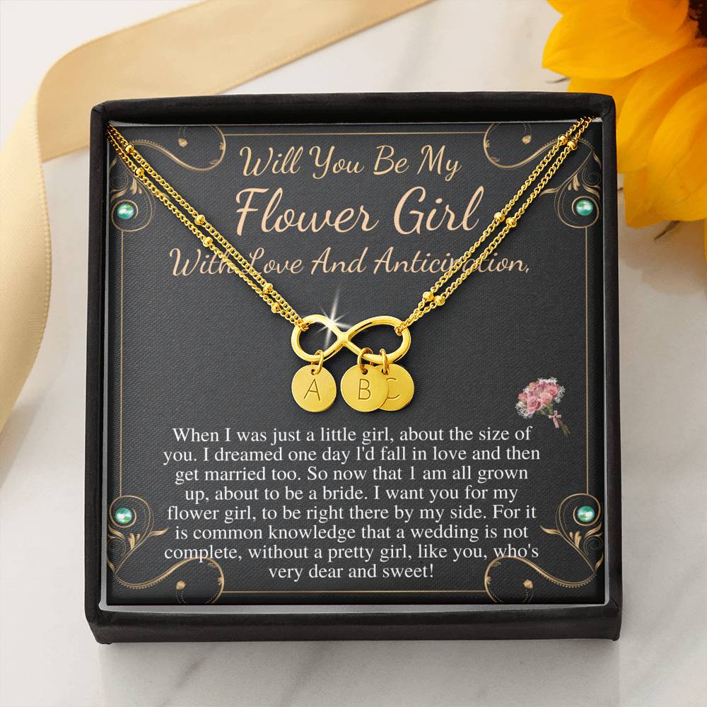 flower girl bracelet, toddler flower girl, personalized flower girl gift, little girl bracelet, will you be my flower girl proposal #0777