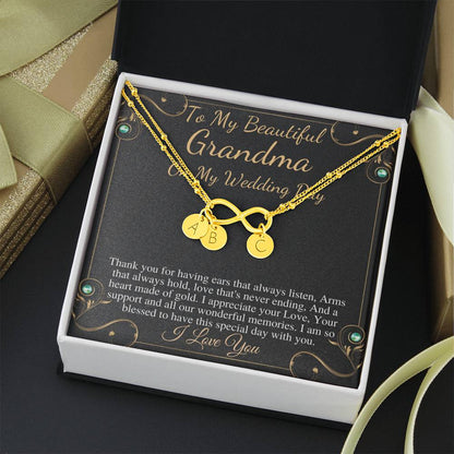 Grandmother Of The Bride Gift From Granddaughter, Grandmother Gift From Bride, Bracelet Jewelry Gift For Grandma On My Wedding Day #0782