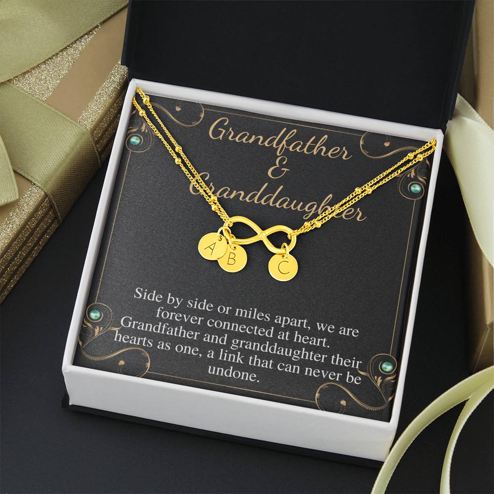 Grandfather & Granddaughter Bracelet, Granddaughter Gift Jewelry, From Grandfather Gift, Birthday Gift, Mothers Day, Christmas Gift #0513