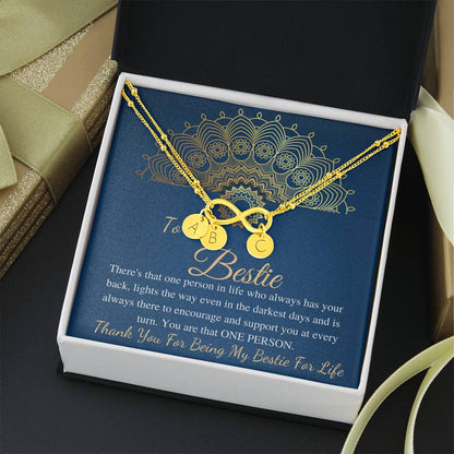 Best Friend Christmas Gift, To My Bestie Bracelet, Gift for Best Friend Birthday Gift for Bestie, Friendship band, Initial Bracelet #0970