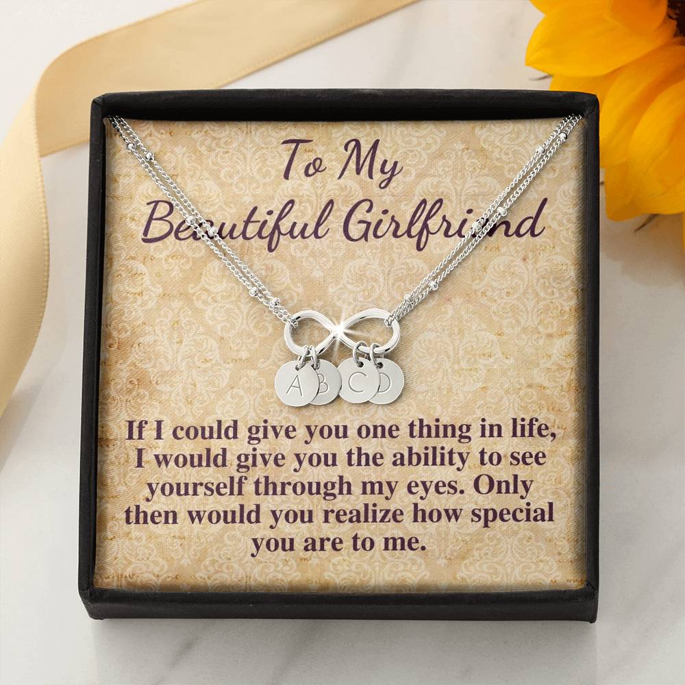 Interlocking Hearts Necklace, To My Girlfriend, Necklace For Girlfriend, Girlfriend Jewelry, Girlfriend Gift, Anniversary Gift For