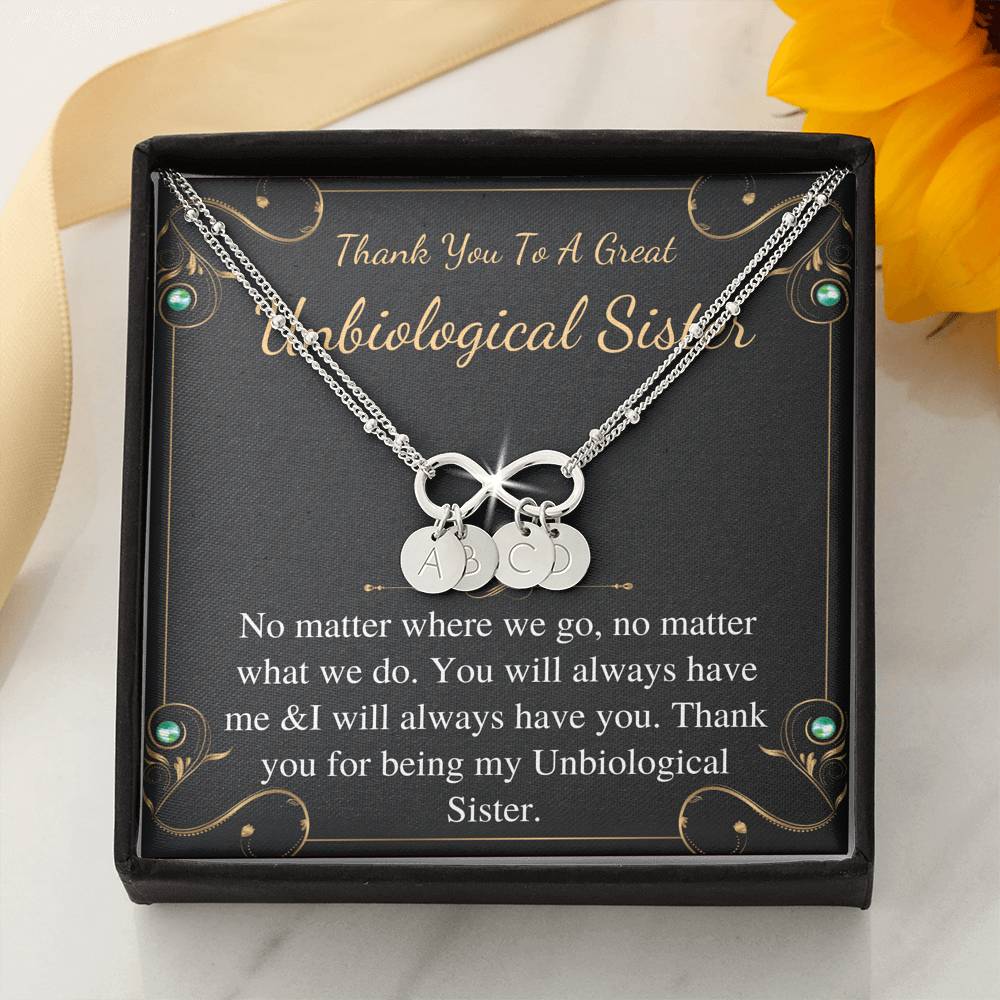 Unbiological Sister Best Friend Gift Jewelry,Best Friend Wedding Gift,Necklace For Best Friend, Best Friends Forever Gift ,Vertical Bar