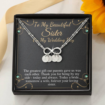 Sister of the Bride Gift Bracelet, Sister Wedding Gift from Bride to Sister rehearsal dinner Gift to Sister on Wedding Day, Bracelet #0817