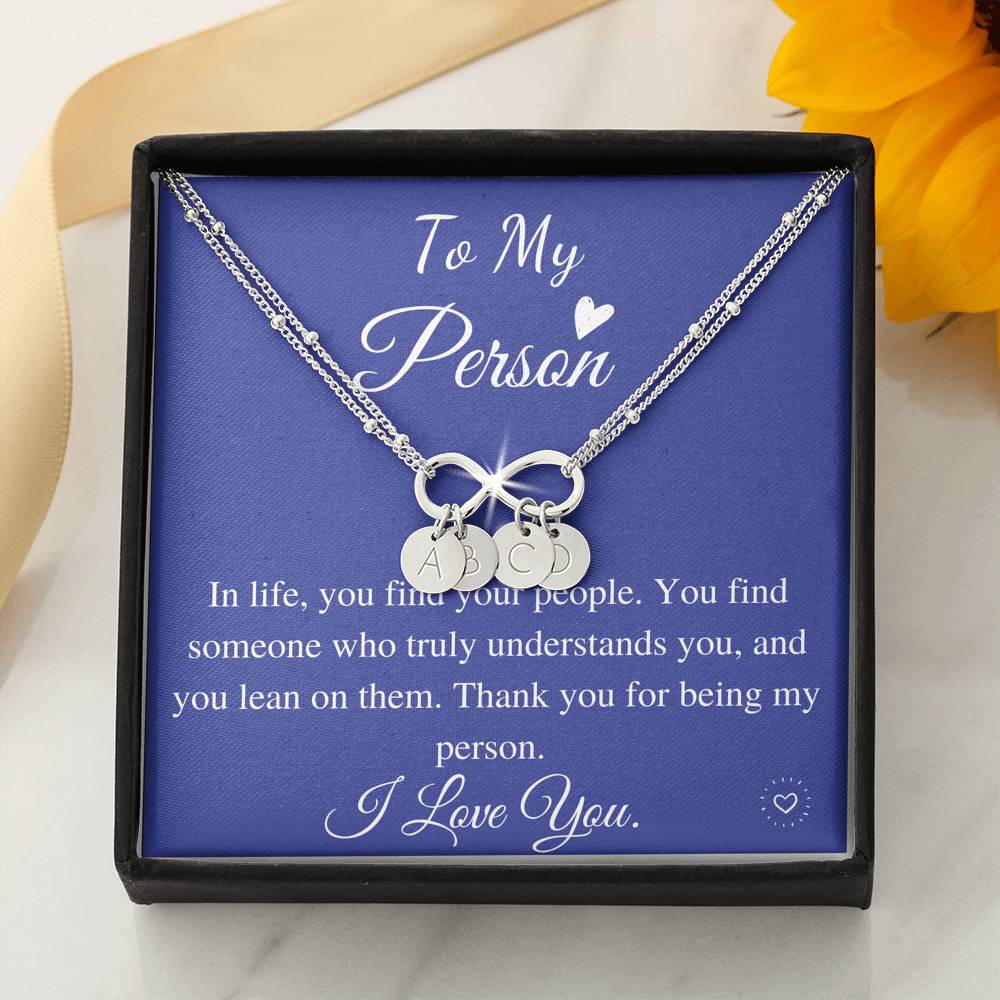 Girlfriend Gift,  Initial Charm Bracelet, You're My Person Bracelet, Greys Anatomy Quote, Girlfriend Birthday Gift, Christmas Gift #0608