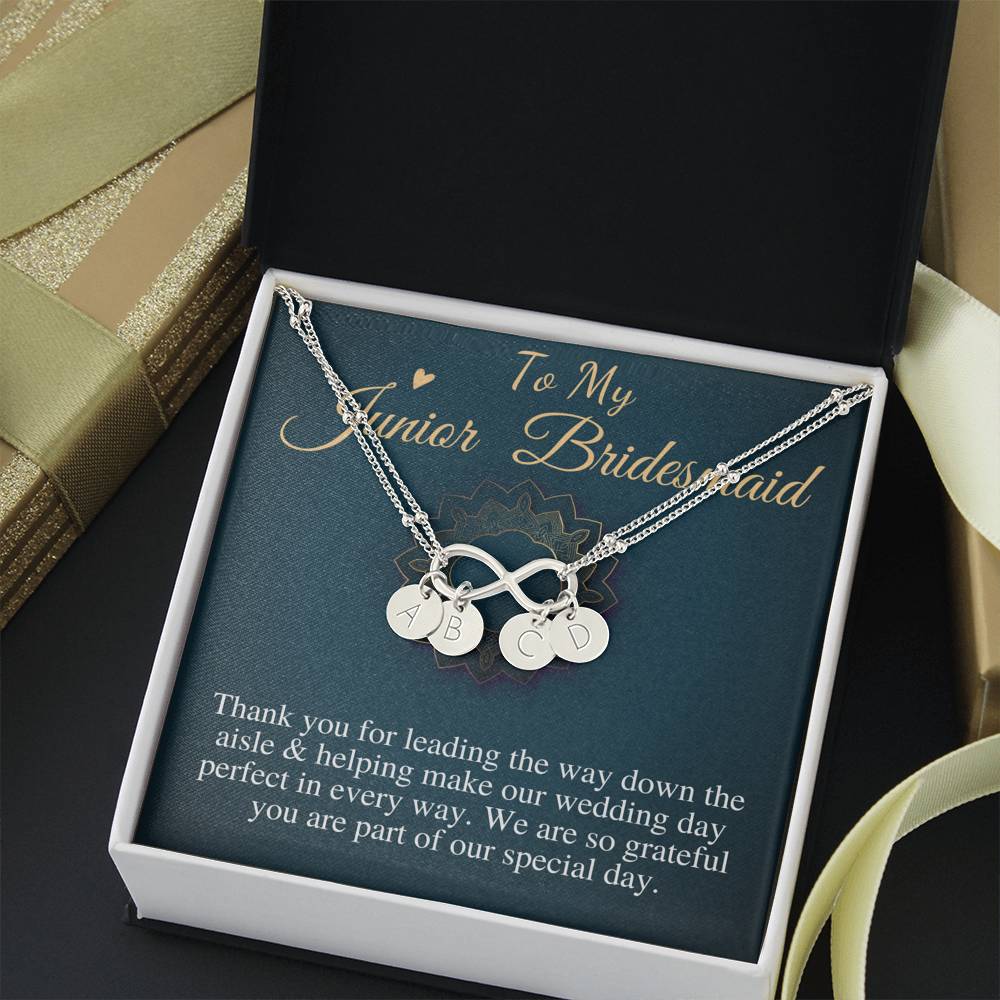 Junior Bridesmaid Gift Bracelet Personalized Flower Girl Gift for Junior Bridesmaid Gift for jr Bridesmaid Jewelry,Name Charm Bracelet #0788