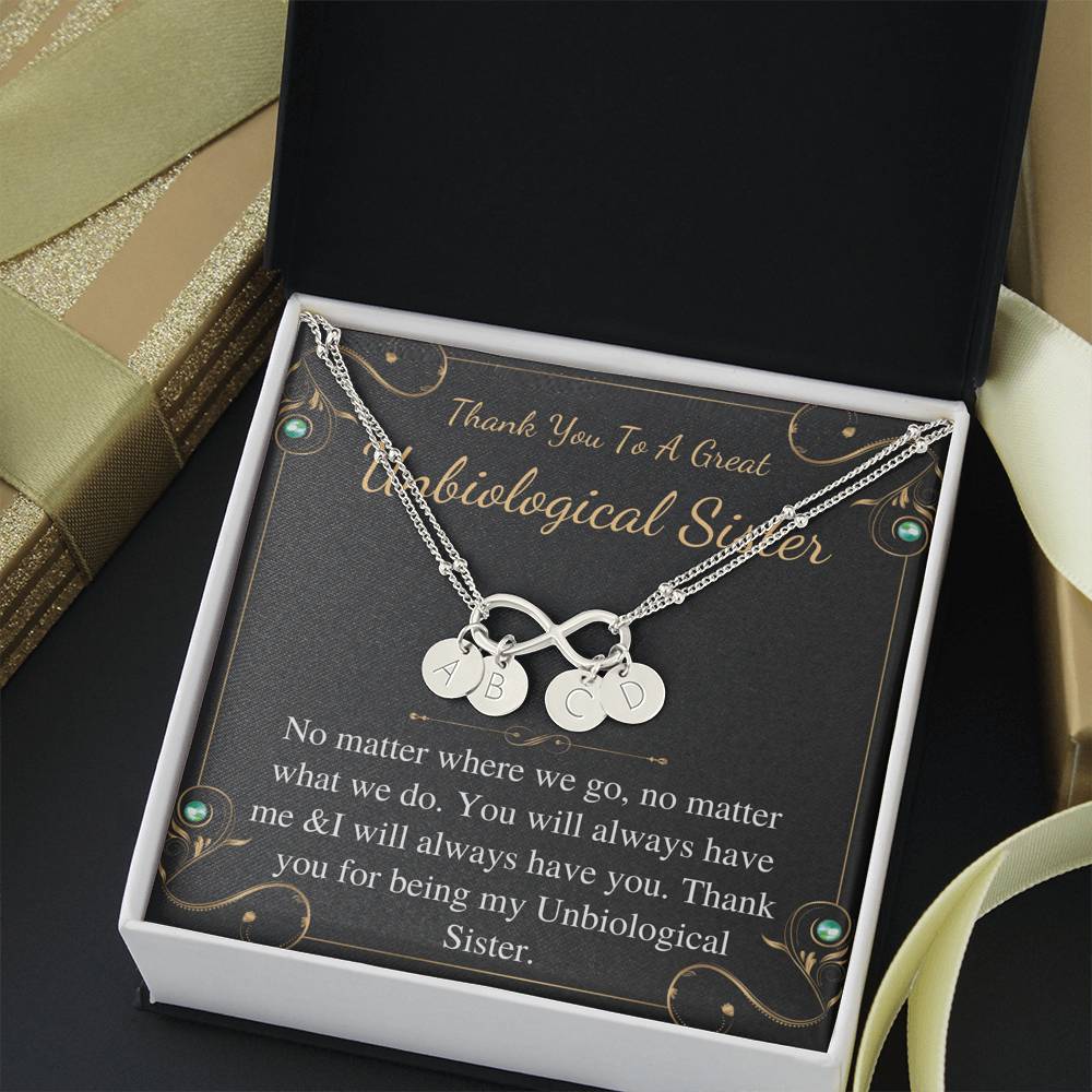 Unbiological Sister Best Friend Gift Jewelry,Best Friend Wedding Gift,Necklace For Best Friend, Best Friends Forever Gift ,Vertical Bar