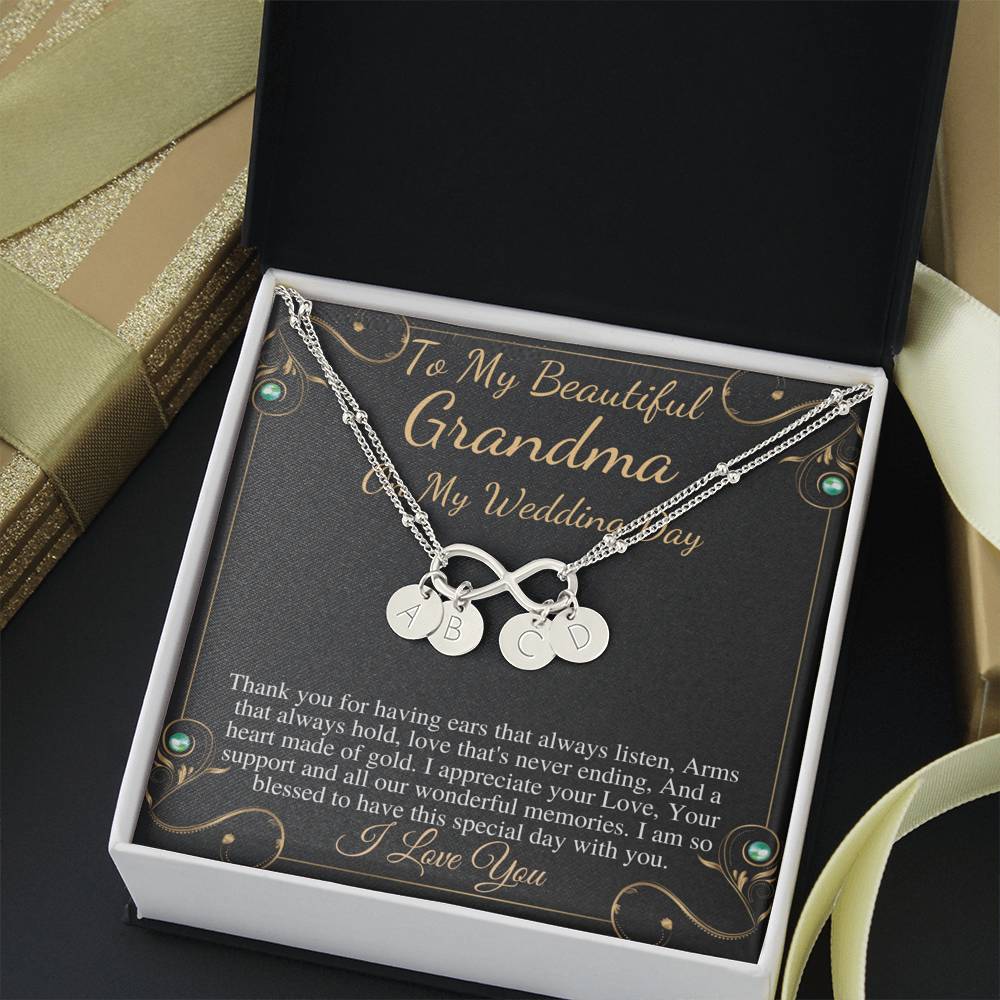 Grandmother Of The Bride Gift From Granddaughter, Grandmother Gift From Bride, Bracelet Jewelry Gift For Grandma On My Wedding Day #0782