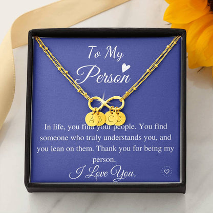 Girlfriend Gift,  Initial Charm Bracelet, You're My Person Bracelet, Greys Anatomy Quote, Girlfriend Birthday Gift, Christmas Gift #0608