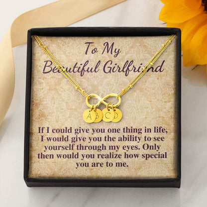 Interlocking Hearts Necklace, To My Girlfriend, Necklace For Girlfriend, Girlfriend Jewelry, Girlfriend Gift, Anniversary Gift For