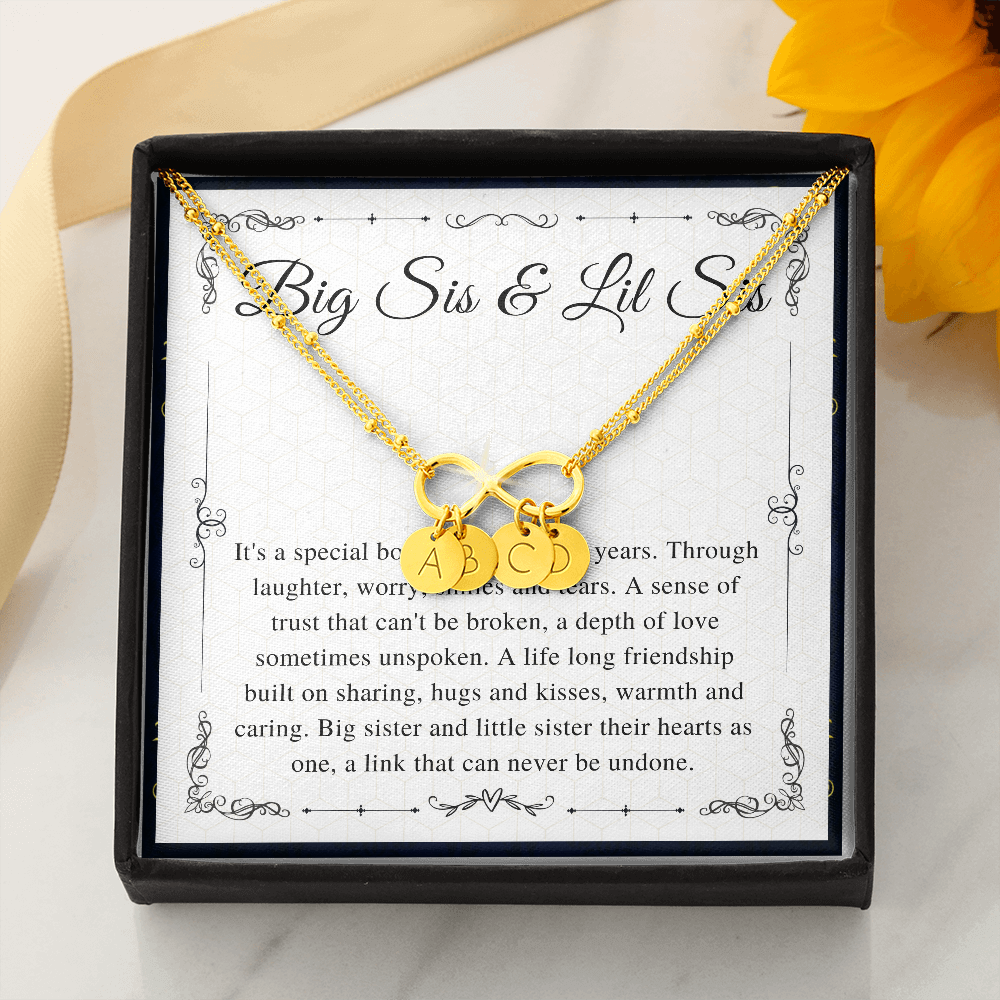 Big Sister & Little Sister Bracelet , Big Sis Lil Sis Gift, Matching Sister Bracelet , Persnalized encraved Bracelet, gift for sister