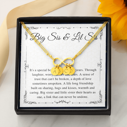 Big Sister & Little Sister Bracelet , Big Sis Lil Sis Gift, Matching Sister Bracelet , Persnalized encraved Bracelet, gift for sister