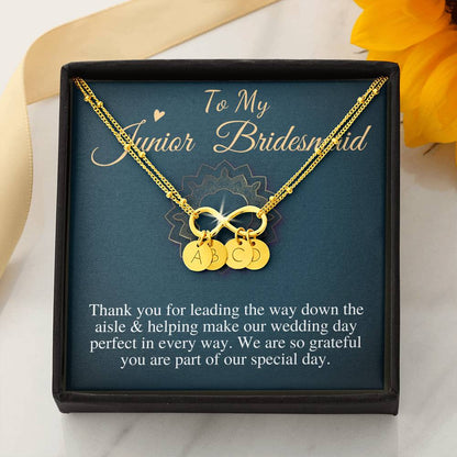 Junior Bridesmaid Gift Bracelet Personalized Flower Girl Gift for Junior Bridesmaid Gift for jr Bridesmaid Jewelry,Name Charm Bracelet #0788