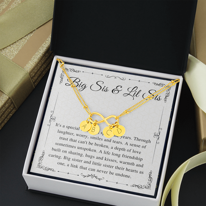 Big Sister & Little Sister Bracelet , Big Sis Lil Sis Gift, Matching Sister Bracelet , Persnalized encraved Bracelet, gift for sister