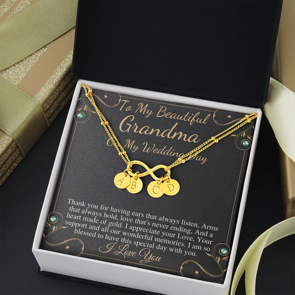Grandmother Of The Bride Gift From Granddaughter, Grandmother Gift From Bride, Bracelet Jewelry Gift For Grandma On My Wedding Day #0782