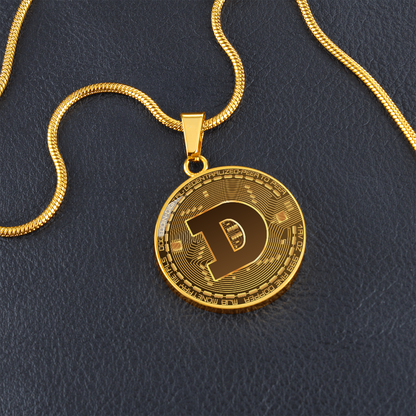 Dogecoin (DOGE) Necklace Crypto Coin | Dogecoin Coin | Gold Dogecoin Pendant, Doge Lover, Crypto Gift For Boyfriend, Crypto Lover Gift #0930