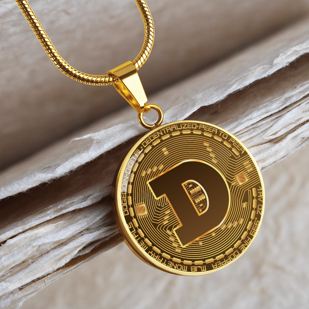 Dogecoin (DOGE) Necklace Crypto Coin | Dogecoin Coin | Gold Dogecoin Pendant, Doge Lover, Crypto Gift For Boyfriend, Crypto Lover Gift #0930
