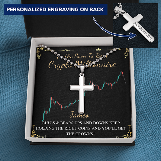 Personalized Cross Necklace gift for men ,Stainless Steel Custom Men Necklace,Engrave Necklace,Necklace For Men, Men Custom Jewelry
