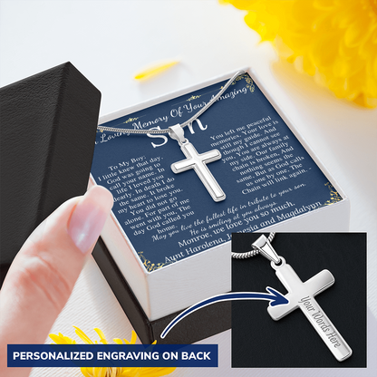 Loss of Son Gift For Men In memory of Son Grief Gift Son Remembrance Necklace Son memorial Gift Grieving Father Sorry for Your Loss #0915 Monroe