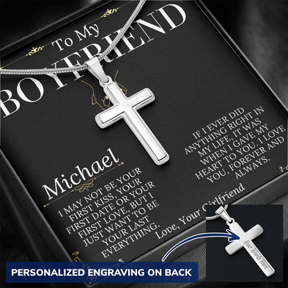 Boyfriend Gift, Cross Necklace Gifts for Boyfriend, Boyfriend Christmas Gift, Boyfriend Anniversary Gift, Boyfriend Birthday Gift #0913