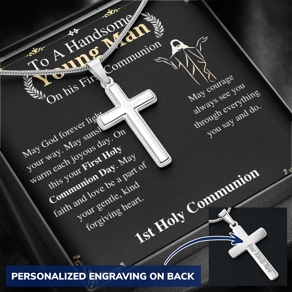 First Communion Gift For Boy, 1st Communion Gift, Catholic First Communion, Holy Communion Gift For Boy, 1st Communion Gift For him w/ engraving