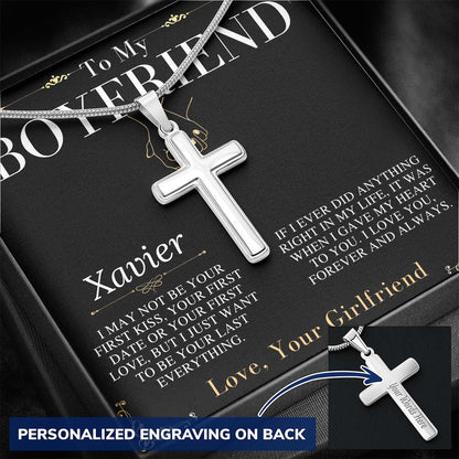 Boyfriend Gift, Cross Necklace Gifts for Boyfriend, Boyfriend Christmas Gift, Boyfriend Anniversary Gift, Boyfriend Birthday Gift #0913 Xavier