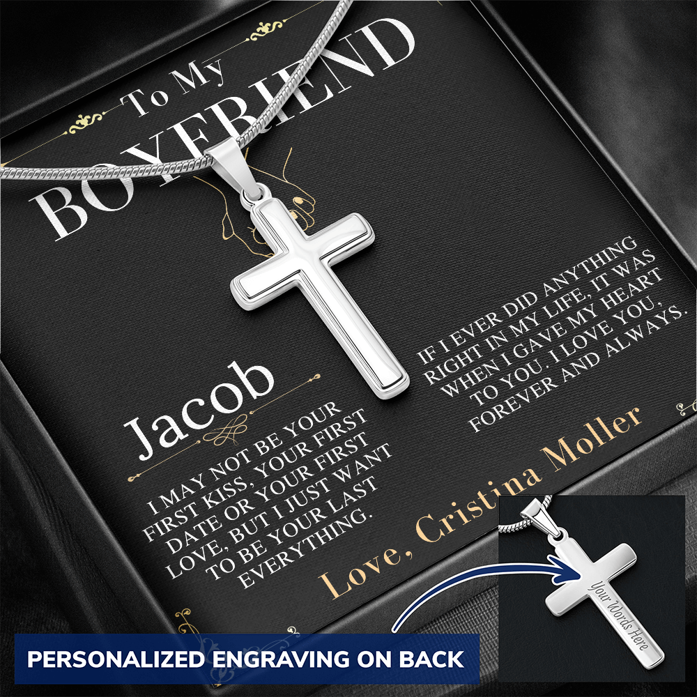 Boyfriend Gift, Cross Necklace Gifts for Boyfriend, Boyfriend Christmas Gift, Boyfriend Anniversary Gift, Boyfriend Birthday Gift #0913 jacob