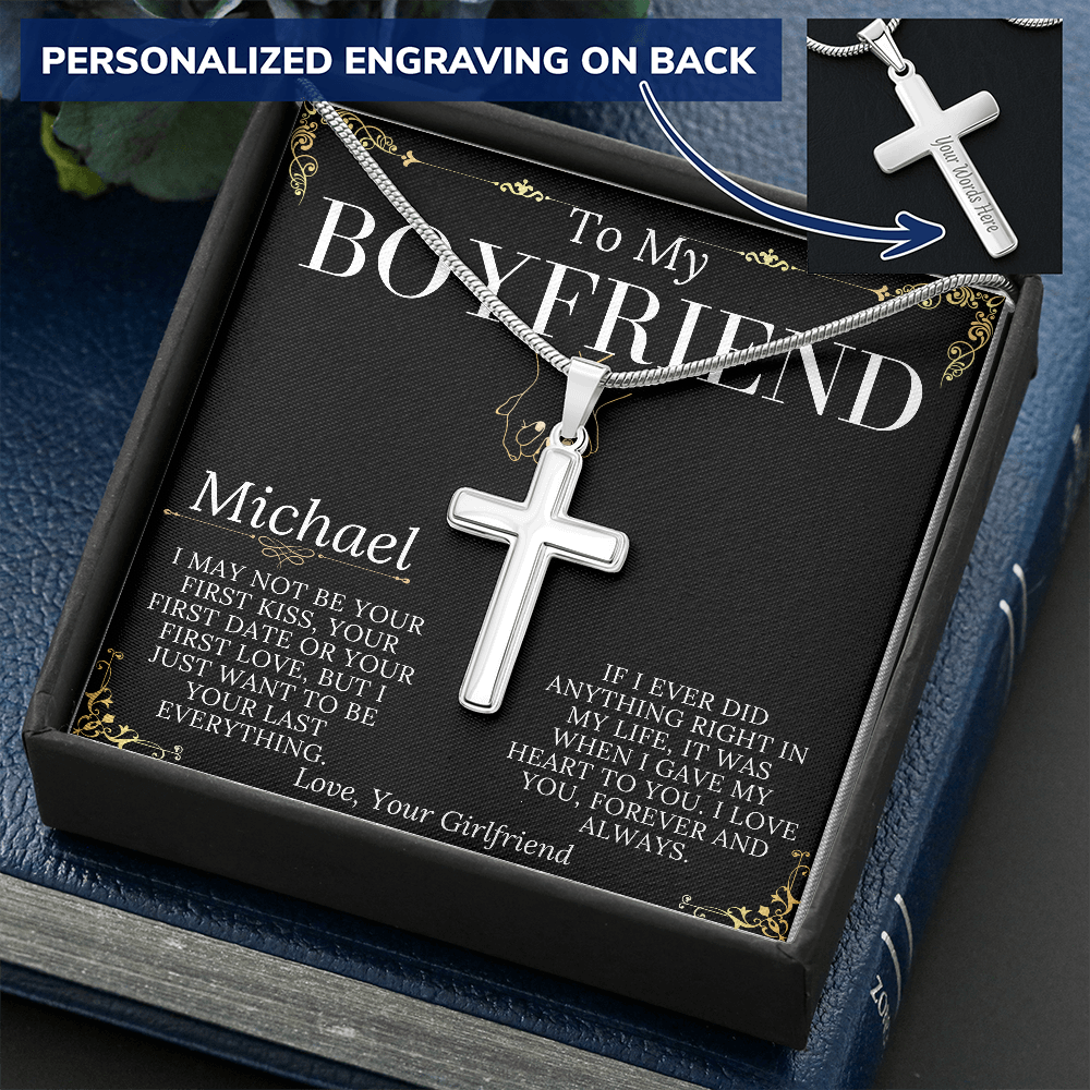 Boyfriend Gift, Cross Necklace Gifts for Boyfriend, Boyfriend Christmas Gift, Boyfriend Anniversary Gift, Boyfriend Birthday Gift #0913