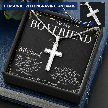 Boyfriend Gift, Cross Necklace Gifts for Boyfriend, Boyfriend Christmas Gift, Boyfriend Anniversary Gift, Boyfriend Birthday Gift #0913