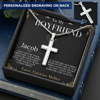 Boyfriend Gift, Cross Necklace Gifts for Boyfriend, Boyfriend Christmas Gift, Boyfriend Anniversary Gift, Boyfriend Birthday Gift #0913 jacob