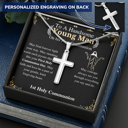 First Communion Gift For Boy, 1st Communion Gift, Catholic First Communion, Holy Communion Gift For Boy, 1st Communion Gift For him w/ engraving
