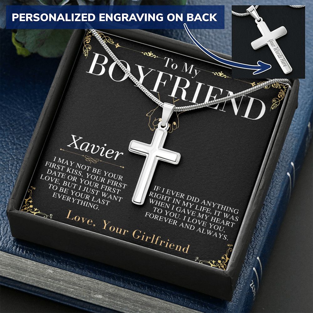 Boyfriend Gift, Cross Necklace Gifts for Boyfriend, Boyfriend Christmas Gift, Boyfriend Anniversary Gift, Boyfriend Birthday Gift #0913 Xavier