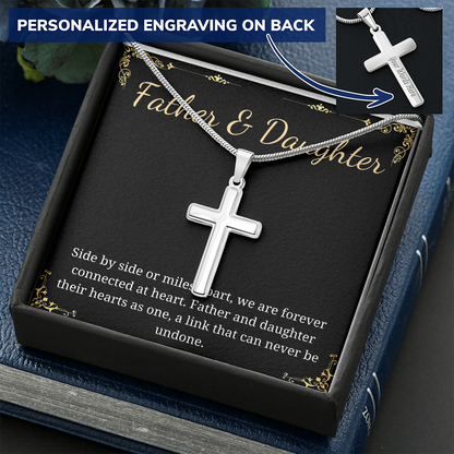 Father's Day Gift, Father Birthday Gift, Gift from daughter, Cross for daddy, Message Card For Dad, Father Daughter Gift, Gift for him
