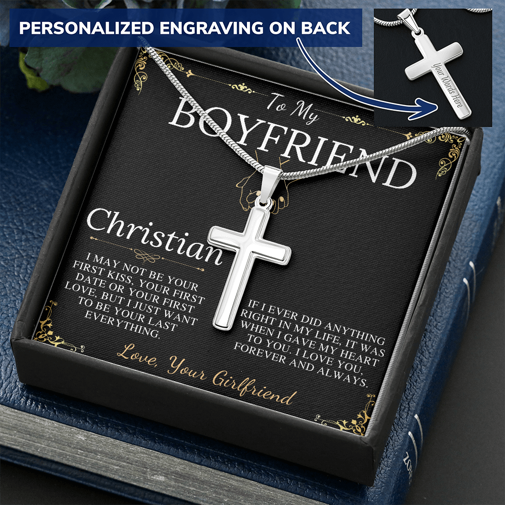 Boyfriend Gift, Cross Necklace Gifts for Boyfriend, Boyfriend Christmas Gift, Boyfriend Anniversary Gift, Boyfriend Birthday Gift #0913 christian