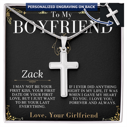 Boyfriend Gift, Cross Necklace Gifts for Boyfriend, Boyfriend Christmas Gift, Boyfriend Anniversary Gift, Boyfriend Birthday Gift #0913 Zack