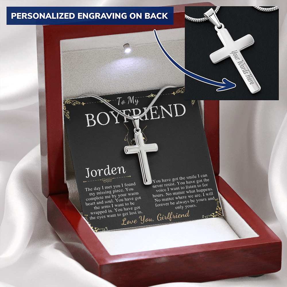 Boyfriend Gift, Cross Necklace Gifts for Boyfriend, Boyfriend Christmas Gift, Boyfriend Anniversary Gift, Boyfriend Birthday Gift #0913 jorden