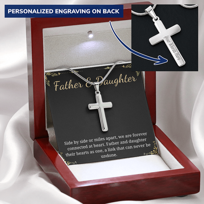Father's Day Gift, Father Birthday Gift, Gift from daughter, Cross for daddy, Message Card For Dad, Father Daughter Gift, Gift for him