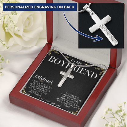 Boyfriend Gift, Cross Necklace Gifts for Boyfriend, Boyfriend Christmas Gift, Boyfriend Anniversary Gift, Boyfriend Birthday Gift #0913