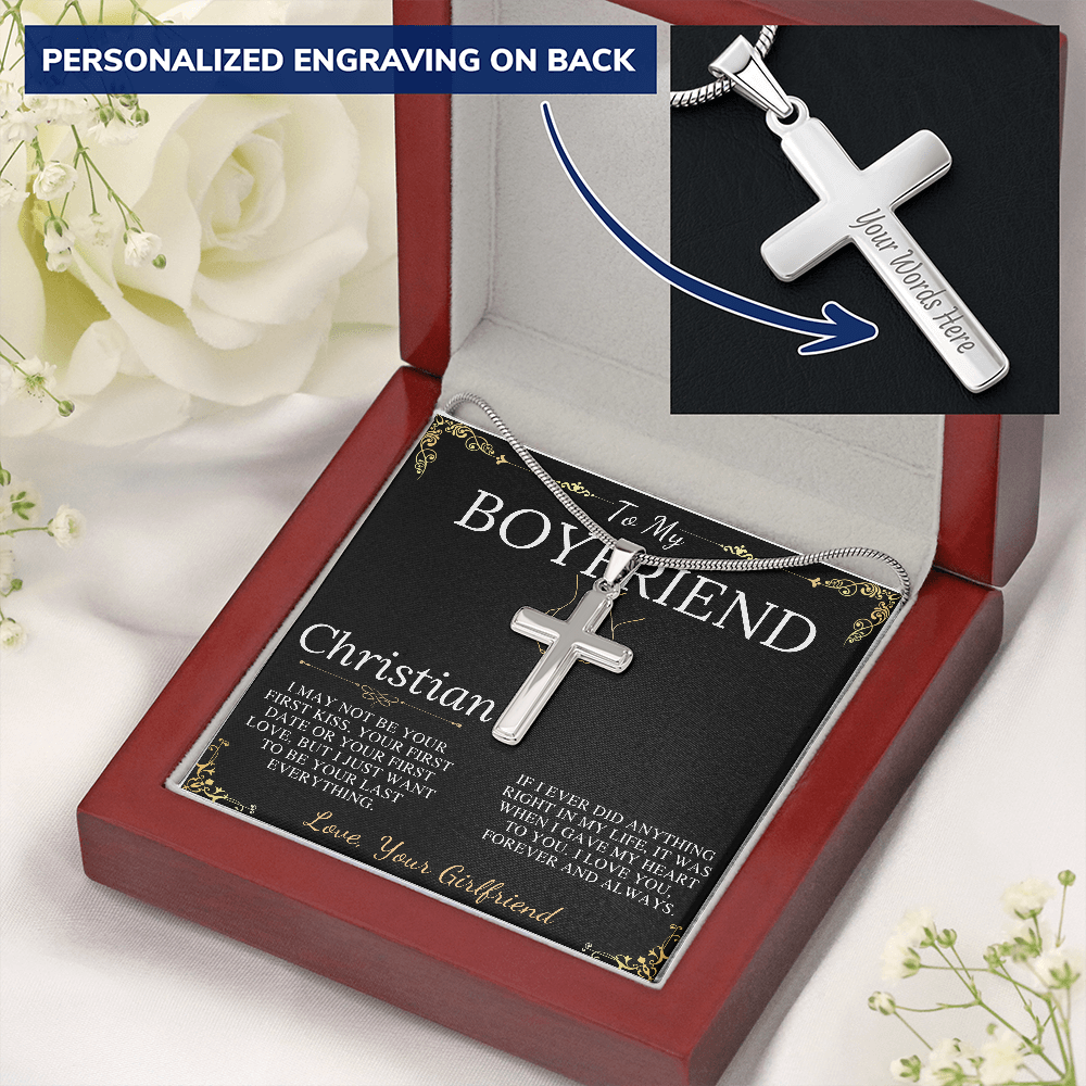 Boyfriend Gift, Cross Necklace Gifts for Boyfriend, Boyfriend Christmas Gift, Boyfriend Anniversary Gift, Boyfriend Birthday Gift #0913 christian