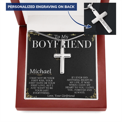 Boyfriend Gift, Cross Necklace Gifts for Boyfriend, Boyfriend Christmas Gift, Boyfriend Anniversary Gift, Boyfriend Birthday Gift #0913